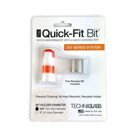 Quick-Fit Bit Holder with 3/4" bit Fits Glastar G-8, Diamond Tech, Burk and other European style grinders.