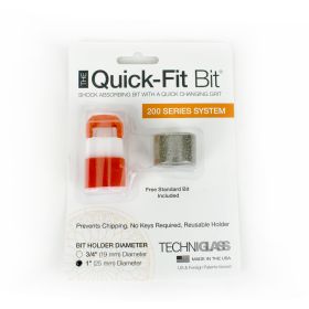 Quick-Fit Bit Holder with 1in Bit Fits Glastar G-8, Diamond Tech, Burk and other European style grinders.