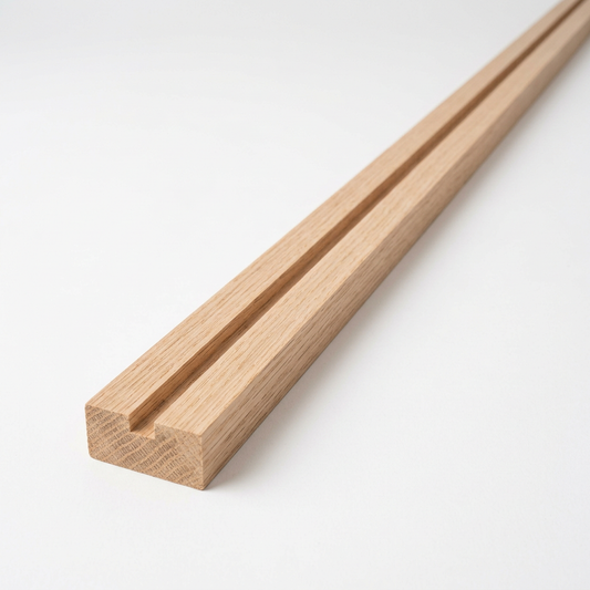 AI-generated illustrative concept of oak framing stock; actual wood grain and profile may differ
